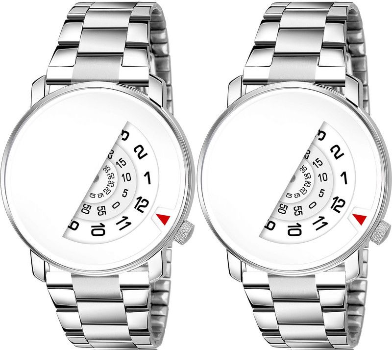 combo watch Analog Watch - For Men Classical Fancy Day And Date Analog Silver Color Boys And Men Watch - BL46.106-BL46.106 (Combo Of 2 )