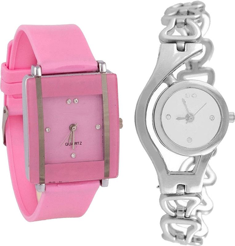 Analog Watch - For Women Contemporary Stylish Pink And Silver Color Combo Watch (G14-G70) For Girls And Women