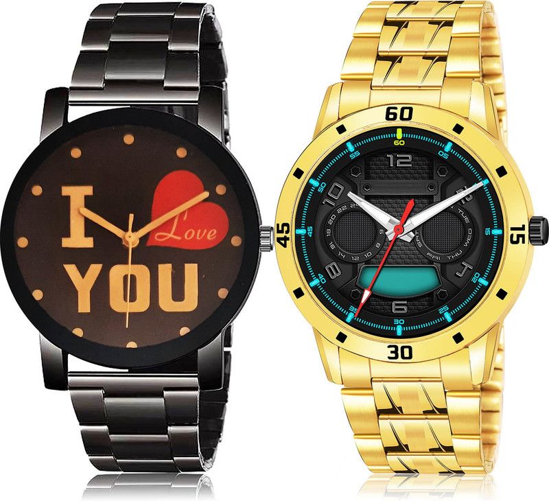 Analog Watch - For Men Classical Fancy 2 Watch Combo For Boys And Men - BCPL13-(58-S-21)