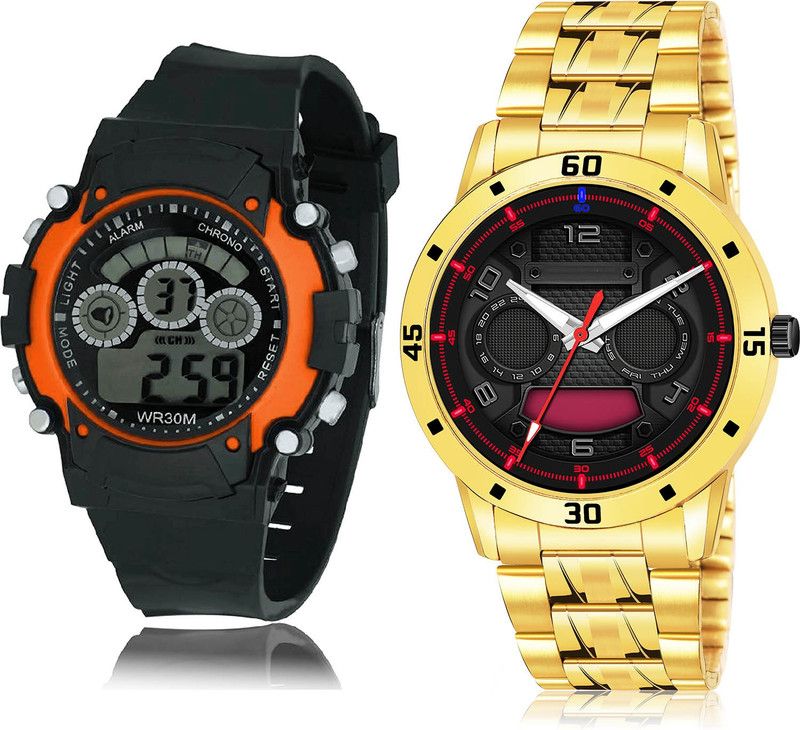 Analog-Digital Watch - For Boys Brand New Traditional 2 Watch Combo For Boys And Men - B4-(59-S-21)