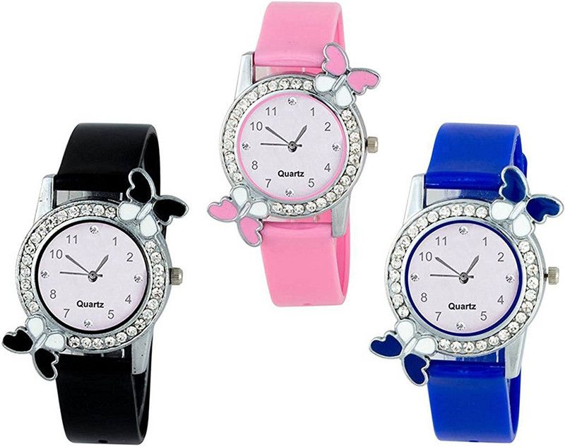 Analog Watch - For Women Fancy Look Diamond Studded Butterlfy