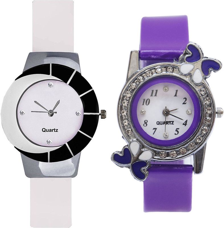 Analog Watch - For Women Treading Royal White And Purple Color Combo Watch (G11-G100) For Girls And Women