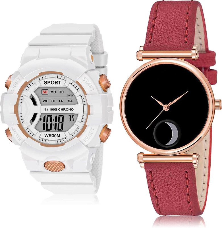 Analog-Digital Watch - For Girls Contemporary Collection 2 Watch Combo For Women And Girls - DG37-GCPL30