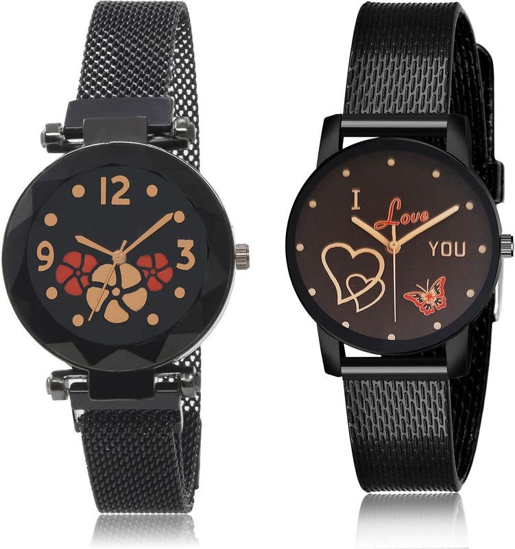 Analog Watch - For Women Contemporary Love 2 Watch Combo For Women And Girls - G652-G530