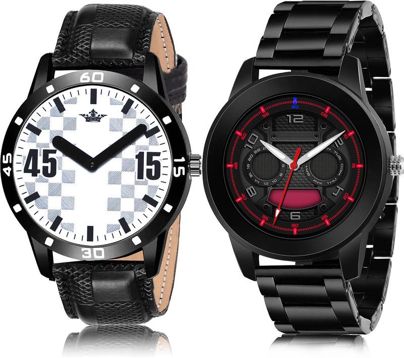 Analog Watch - For Men Classical Stylish 2 Watch Combo For Boys And Men - BL46.58-(59-S-20)
