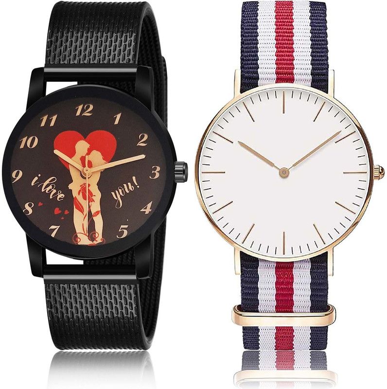 combo watch Analog Watch - For Boys Best Chronograph I Love You And Chronograph 2 Watch Combo For Boys And men - BRM9-BC5