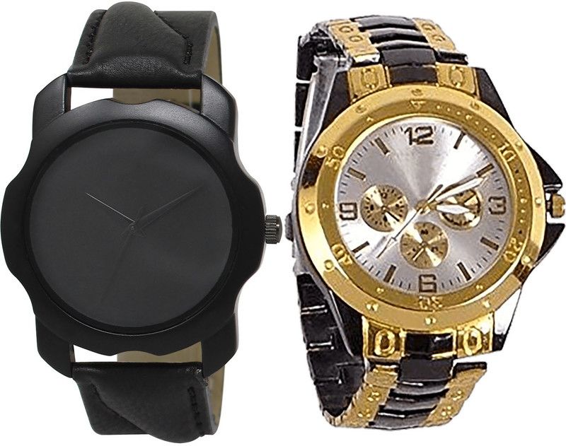 combo watch Analog Watch - For Girls Modern Stylish Analogue Black Color Boys And Men Watch - BL46.22-B73 (Combo Of 2 )