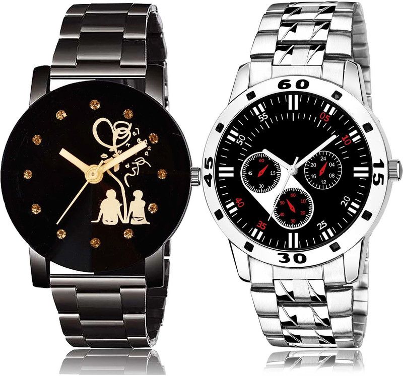 combo watch Analog Watch - For Boys Treading Style Couple Love Chain And Chain Watch Combo Watch For Boys And Men - BC13-B947