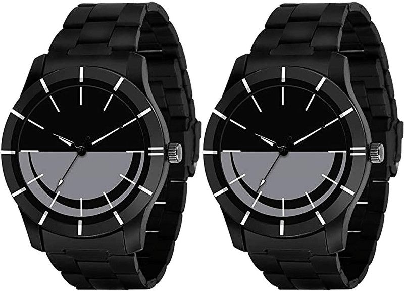 combo watch Analog Watch - For Girls Classical Italian Designer Analogue Black Color Boys And Men Watch - B108-B108 (Combo Of 2 )