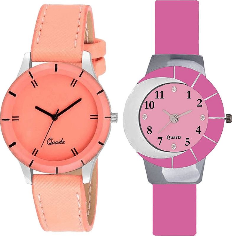 combo watch Analog Watch - For Girls Best 3D Design Analogue Red And Pink Color Girls And Women Watch - G270-G9 (Combo of 2 )
