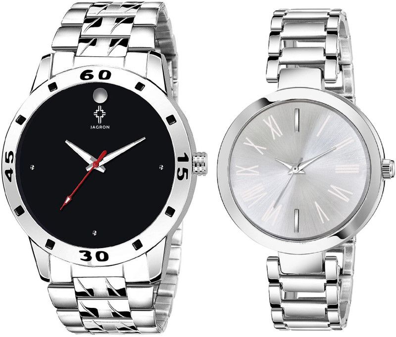 Analog Watch - For Men & Women JR-1838|Pack of 2 Couple Combo New Sleek Look