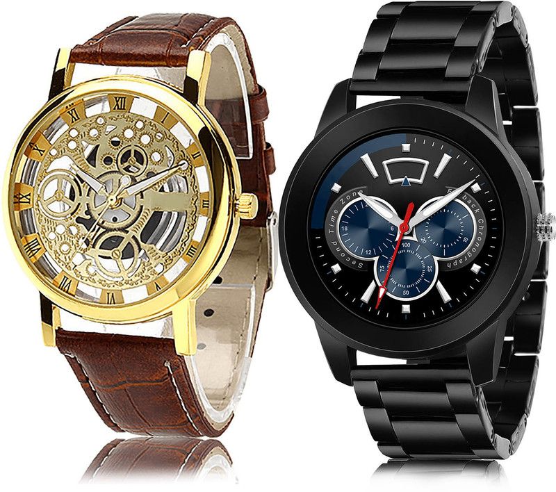 Analog Watch - For Men Classical Analogue 2 Watch Combo For Boys And Men - B45-(61-S-20)