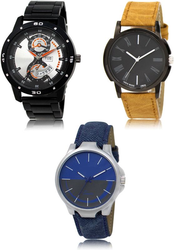 New latest Designer Combo of 3 Analog Watch - For Men 107-19-24
