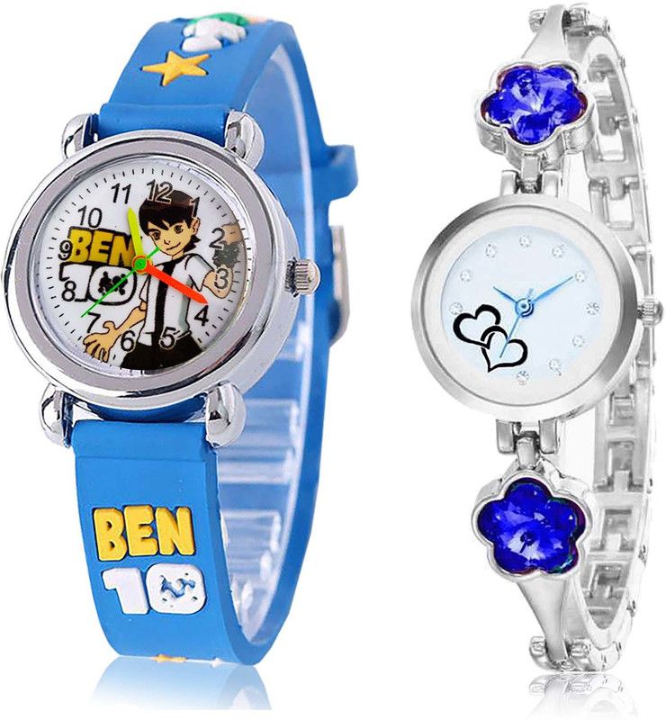 combo watch Analog Watch - For Girls Classical Gift Ben 10 Kids And Love Valentine 2 Watch Combo For Girls And Women - GC100-G433
