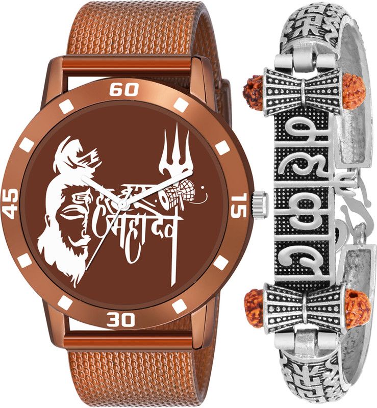 Analog Watch - For Boys KJR_592_JEW_041 MAHADEV WATCH AND MAHAKAL BR COMBO FOR MEN AND BOYS