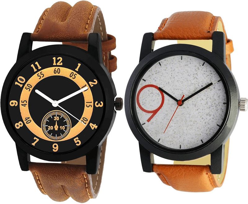 combo watch Analog Watch - For Girls Modish Stylish Analogue Brown Color Boys And Men Watch - B14-B33 (Combo Of 2 )