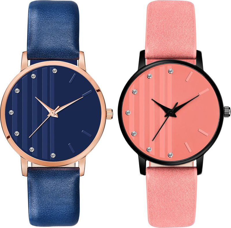 MT323325 Girls Attractive Leather Belt Combo (Pack of 2) Analog Watch - For Girls