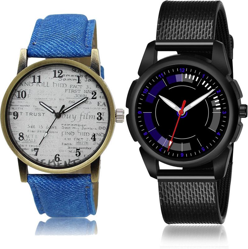Analog Watch - For Men New Present 2 Watch Combo For Boys And Men - BL46.28-(44-S-10)