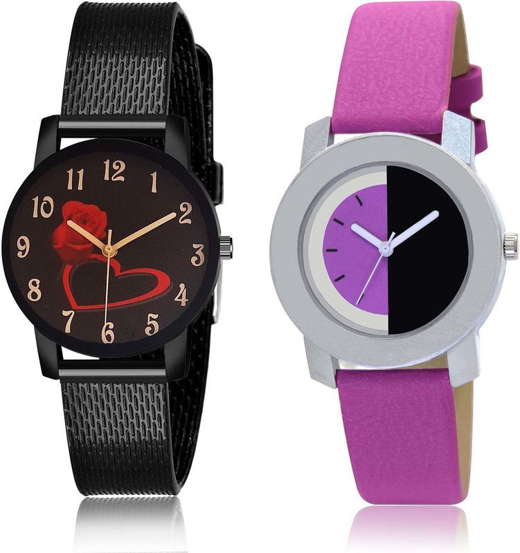 combo watch Analog Watch - For Women New Luxury I Love You 2 Watch Combo For Girls And Women - G535-G275