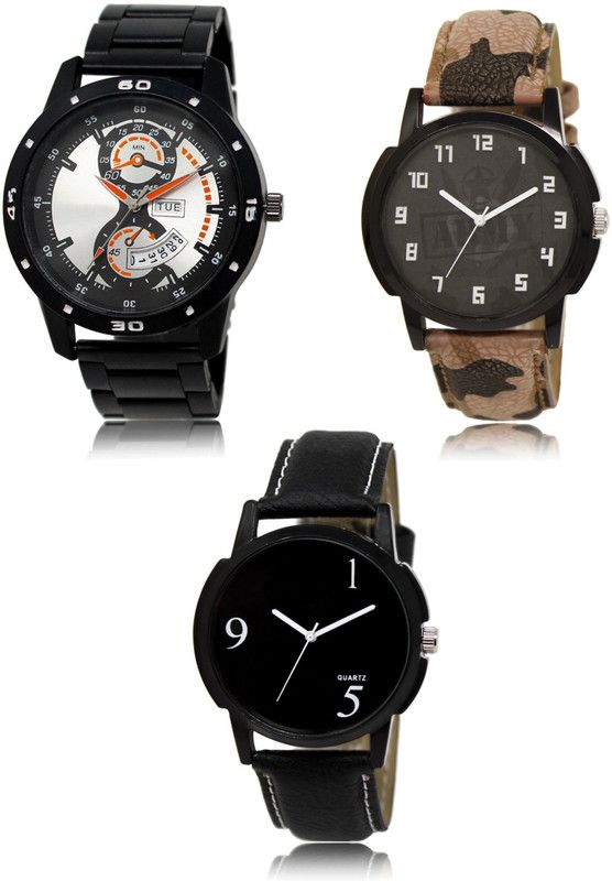 New latest Designer Combo of 3 Analog Watch - For Men LR107-LR03-LR06
