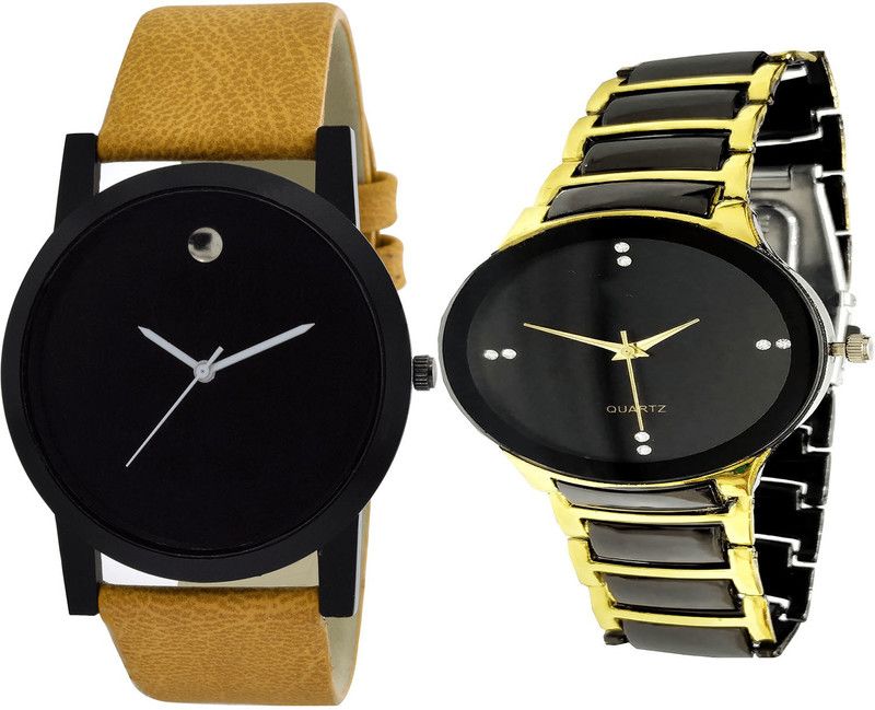 combo watch Analog Watch - For Girls Latest Tread Analogue Brown And Black Color Boys And Men Watch - B59-B69 (Combo Of 2 )