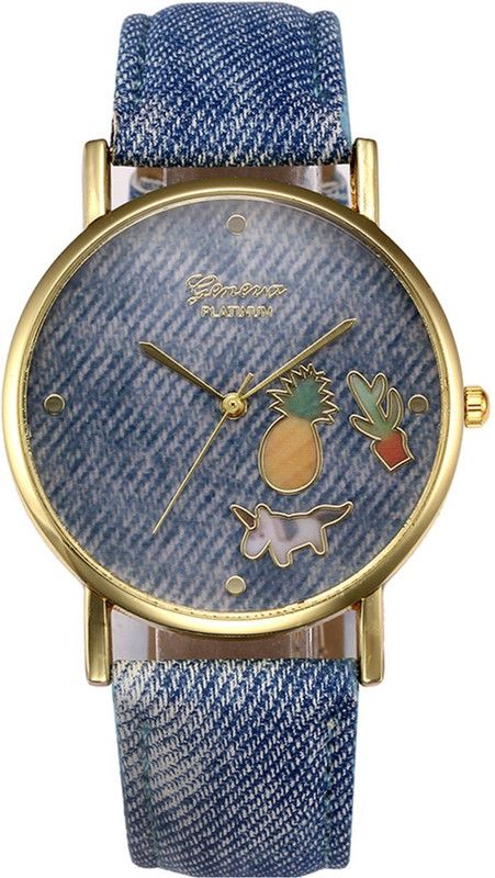 Analog Watch - For Women Faded Denim Jeans Random Things Dial