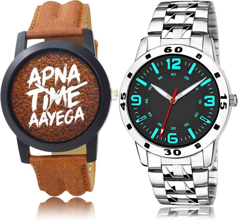 Analog Watch - For Men Modish Wrist 2 Watch Combo For Boys And Men - BO40-(46-S-19)