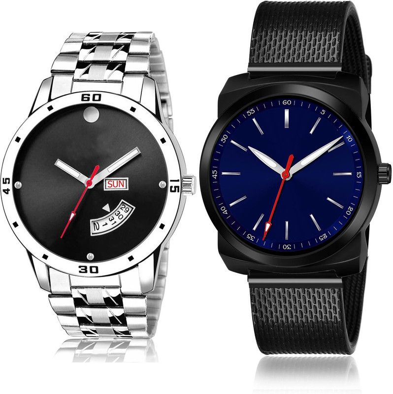 Analog Watch - For Men Brand New Designer 2 Watch Combo For Boys And Men - BL46.104-(54-S-10)