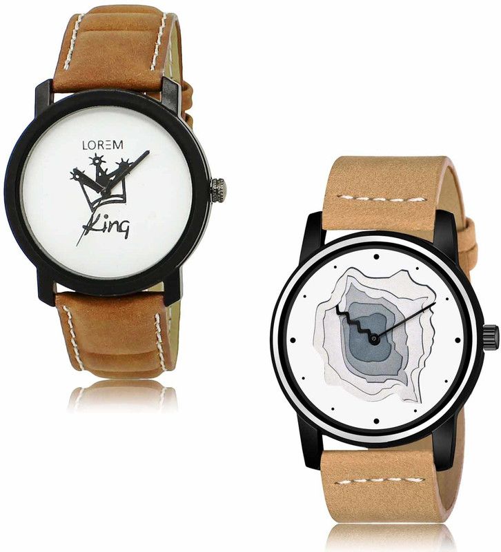 Analog Watch - For Men LR18-LR68 Multicolor-Multicolor King-3D Look Combo of 2