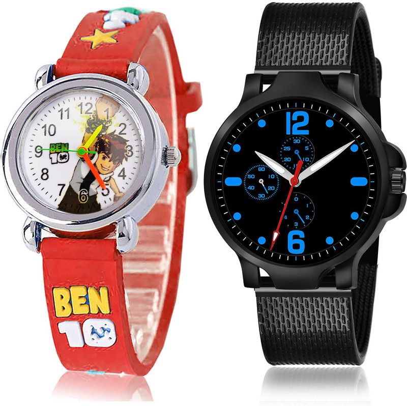 Analog Watch - For Boys Modern Fancy 2 Watch Combo For Boys And Men - BK117-(68-S-10)