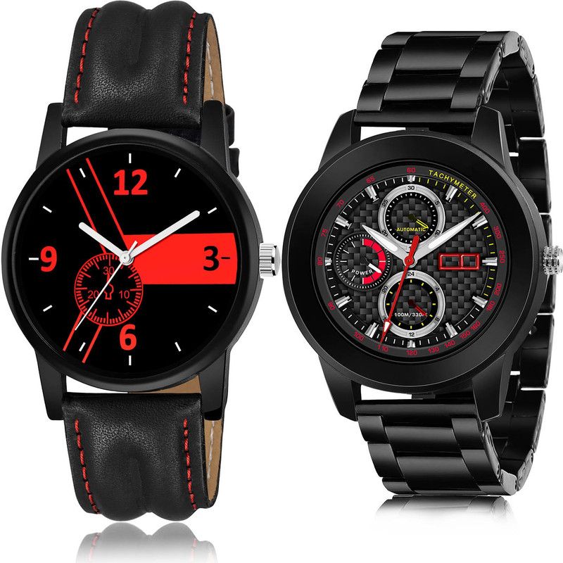 Analog Watch - For Men Modish Fancy 2 Watch Combo For Boys And Men - B680-(60-S-20)