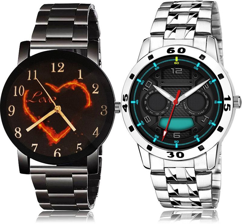 Analog Watch - For Men Contemporary Party Wedding 2 Watch Combo For Boys And Men - BCPL7-(58-S-19)