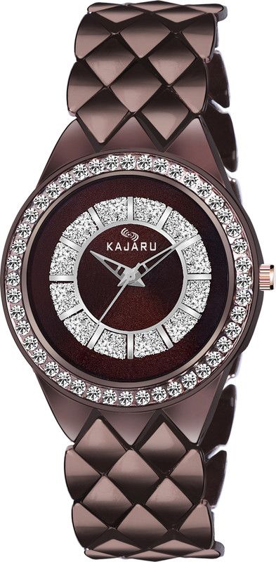 Analog Watch - For Girls LADIES_737 LOOKING STYLISH BROWN DIAL-METAL STRAP WATCH FOR WOMEN
