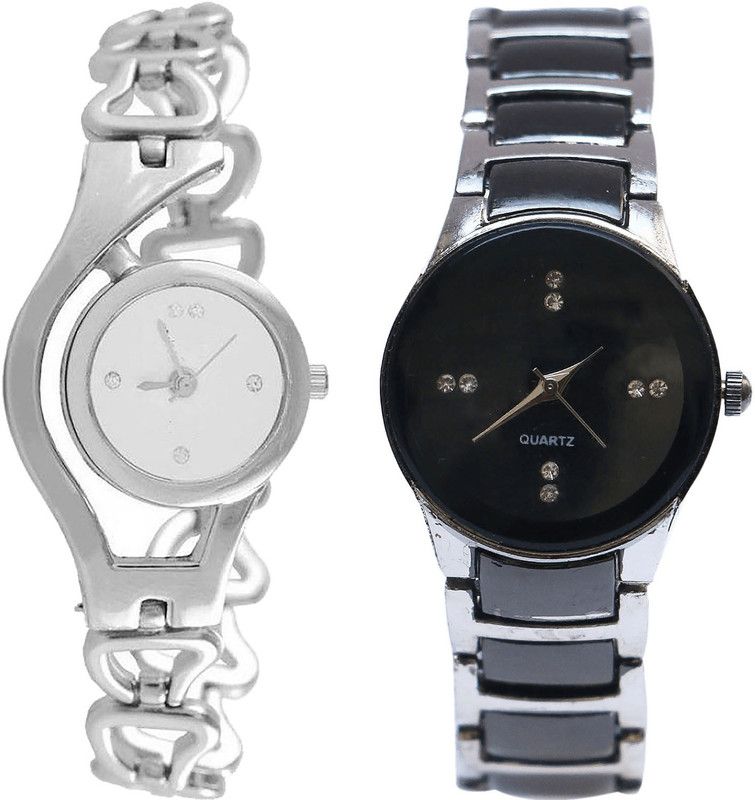 combo watch Analog Watch - For Girls Brand New Rich Chain Analogue Silver Color Girls And Women Watch - G70-G207 (Combo Of 2 )