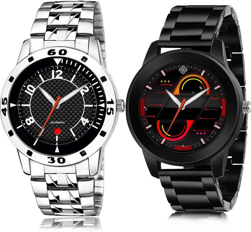 combo watch Analog Watch - For Boys Treading Quartz Chain 2 Watch Combo For Boys And men - (66-S-19)-(1-S-20)
