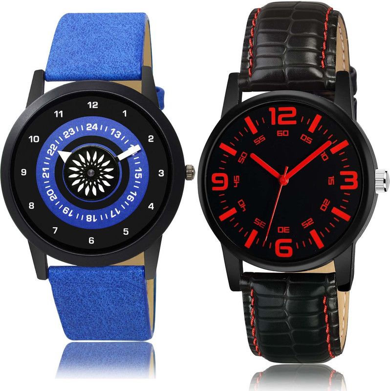 combo watch Analog Watch - For Boys Best Love Speedometer Blue And Black Color Boys And Men Watch - B385-B695 (Combo Of 2 )