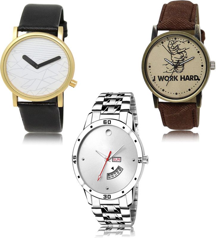 New latest Designer Combo of 3 Analog Watch - For Men LR37-LR29-LR103