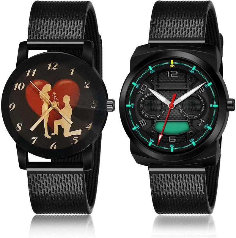 Analog Watch - For Men Contemporary Rich 2 Watch Combo For Boys And Men - BCPL25-(57-S-10)