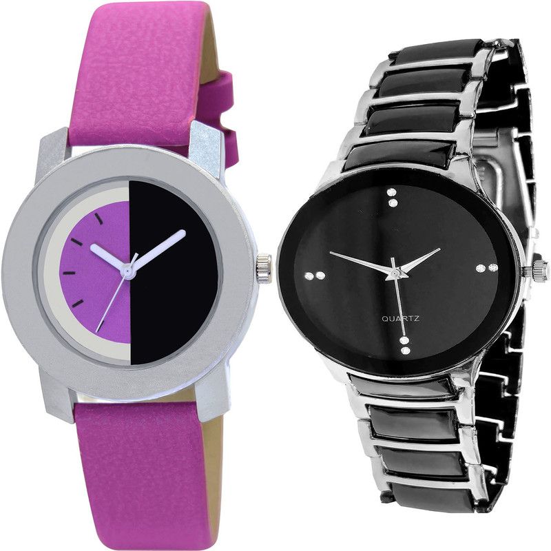 combo watch Analog Watch - For Girls Treading Quartz Analogue Pink And Silver Color Girls And Women Watch - G275-G207 (Combo of 2 )
