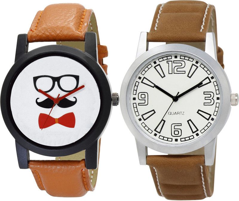 combo watch Analog Watch - For Girls Latest Diwali Beard Style Analogue Brown Color Boys And Men Watch - B53-BL46.15 (Combo Of 2 )