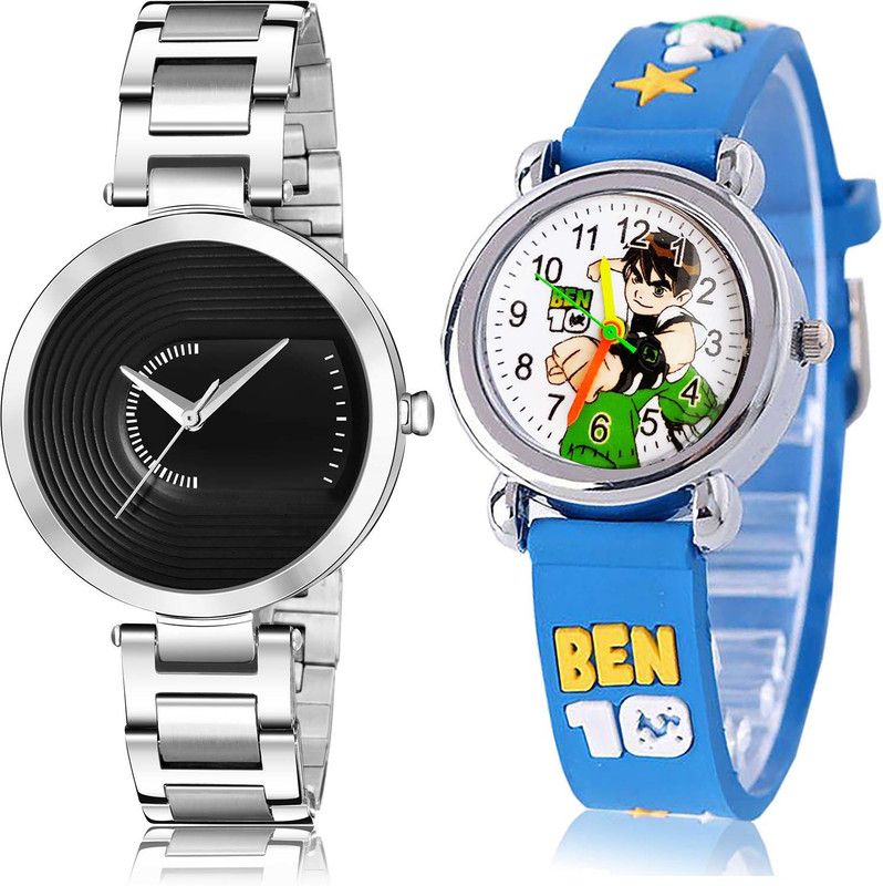 combo watch Analog Watch - For Girls New Valentine Chain And Ben 10 Kids 2 Watch Combo For Girls And Women - GM216-GC95