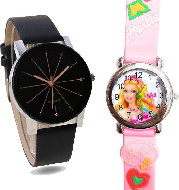 combo watch Analog Watch - For Girls Treading Love Analogue Black And Pink Color Girls And Women Watch - G174-G7 (Combo Of 2 )