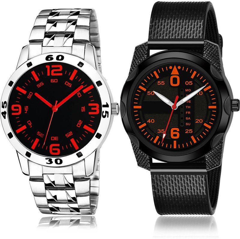 Analog Watch - For Men Contemporary Italian Designer 2 Watch Combo For Boys And Men - B703-(22-S-10)