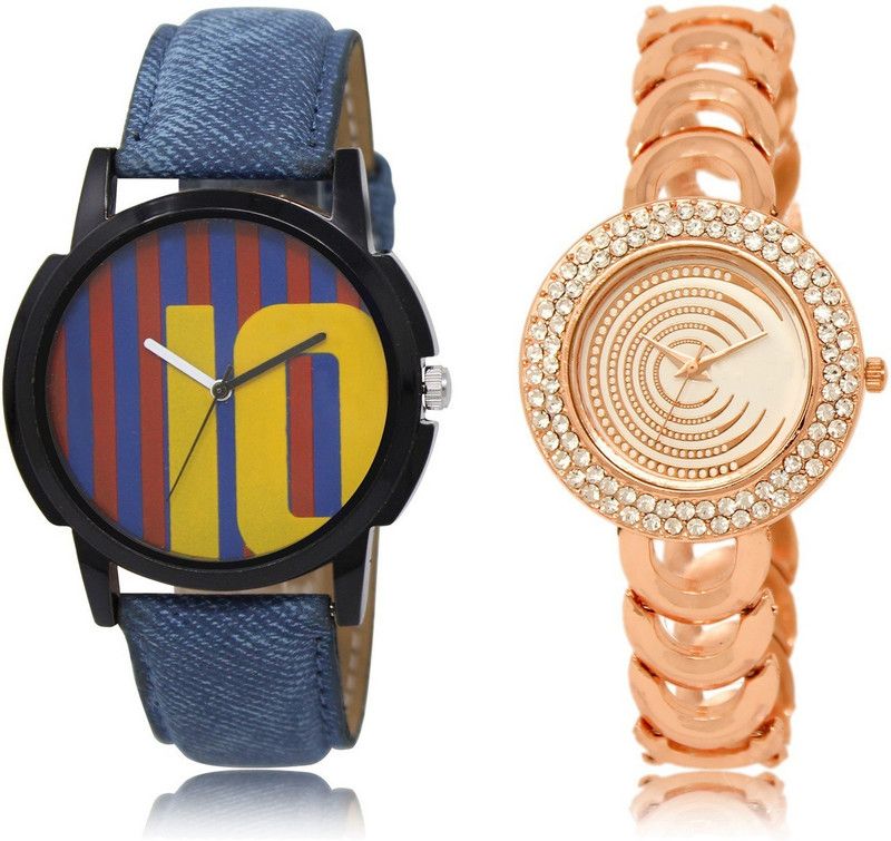 New Latest Designer Combo of 2 Analog Watch - For Couple LR10-LR202