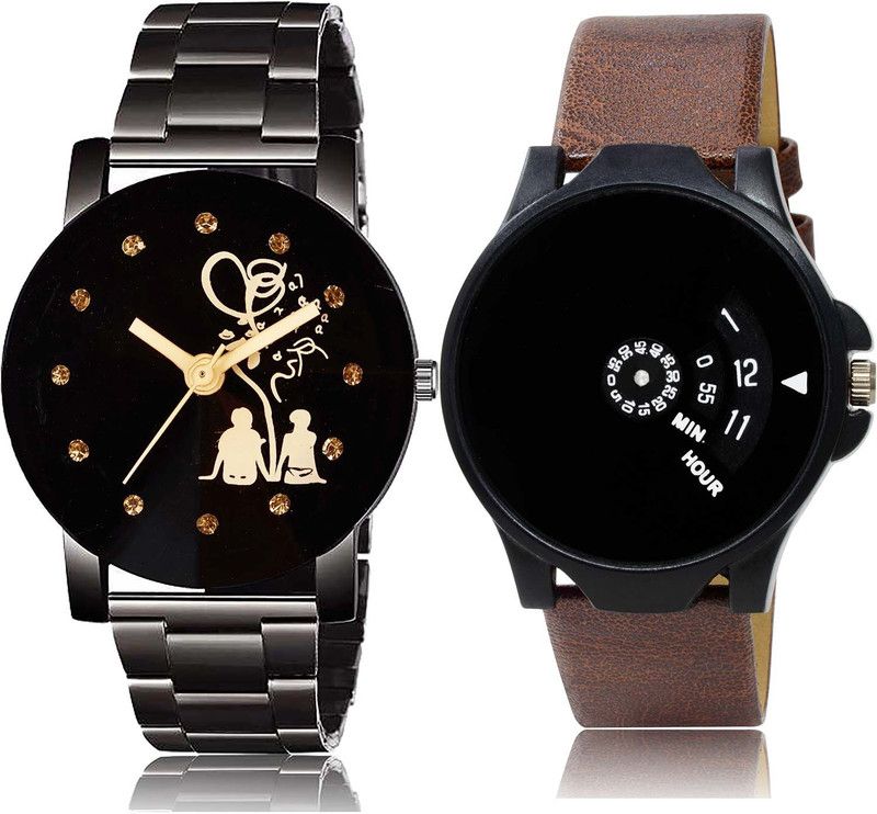 combo watch Analog Watch - For Men New Designer Couple Love Chain And Speedometer Combo Watch For Boys And Men - BC13-BO51