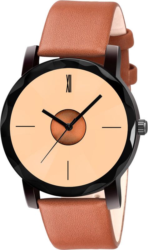 Brown Leather Crystal Dial Quartz Waterproof Business Classical Boys Analog Watch - For Men 04 Men's And Women