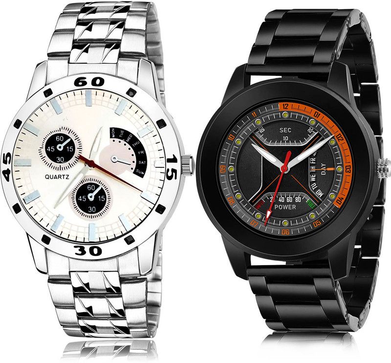 Analog Watch - For Men Classical Royal 2 Watch Combo For Boys And Men - B85-(56-S-20)