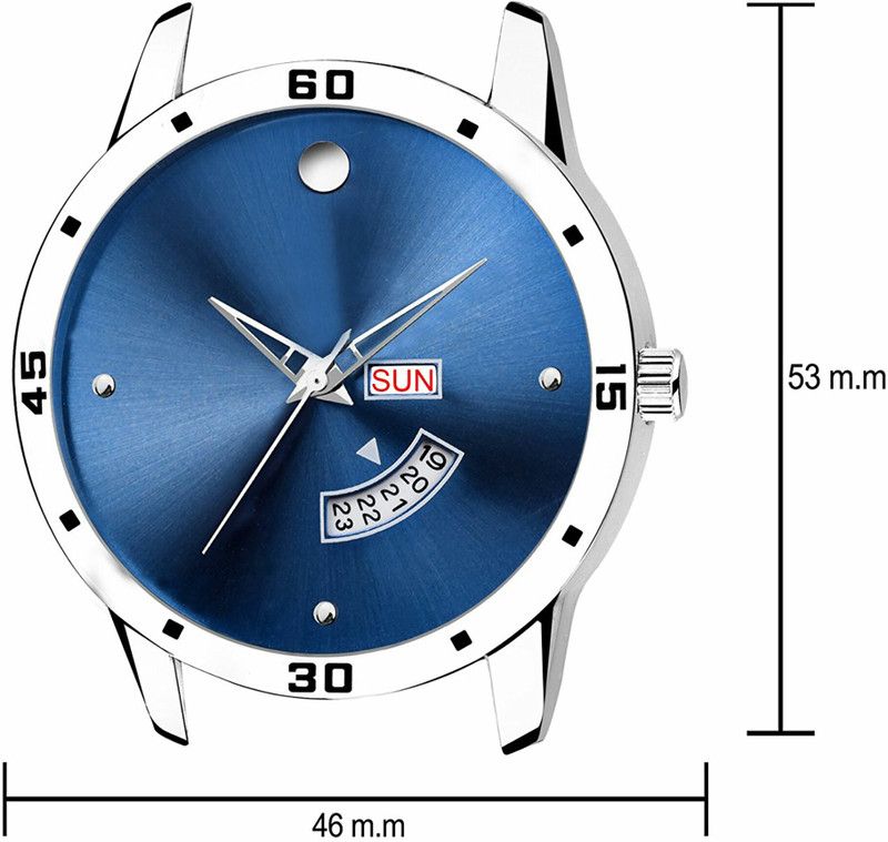 Analog-Digital Watch - For Men Men watches boys wristwatch casual slim mesh steel strap stylish analog quartz day and date functioning sports watch