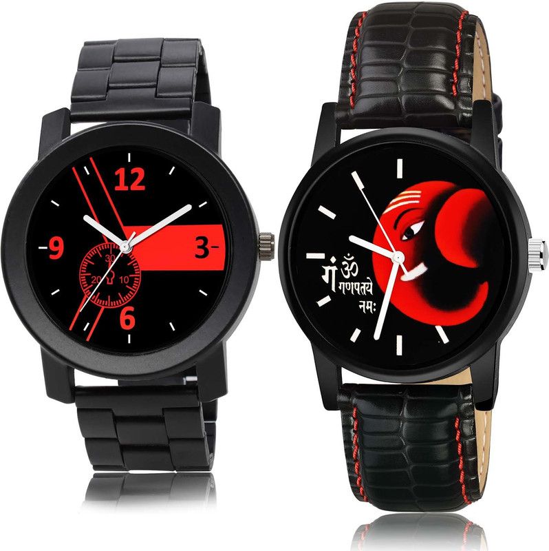 combo watch Analog Watch - For Boys & Girls Latest Collegian Chain Watch And Ganpti Watch - B690-B120 (Combo Of 2 )