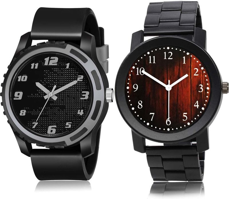 combo watch Analog Watch - For Men Brand New 3D Design Sports And Wood Texture Chain Combo Watch For Boys And Men - BM111-B661